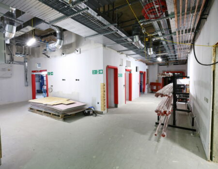Interior corridor under construction - June 2024