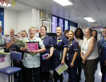 Shirley with the Playroom team