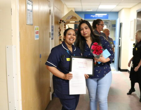 Neetu with Ward Manager Magi