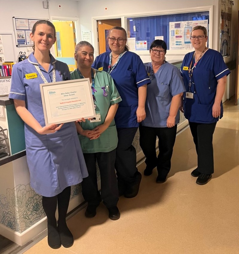 From right to left isLinda Hoban - Sister, Sally Sim - Bank Nurse, Vera Grkinic - Sister, Haseenah Beg - Nursery-Nurse, Louise Hutchison - Staff Nurse