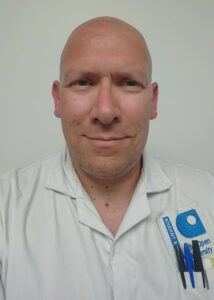 Rob Blowers in Open University uniform