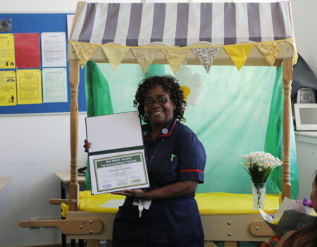 Pauline and her award