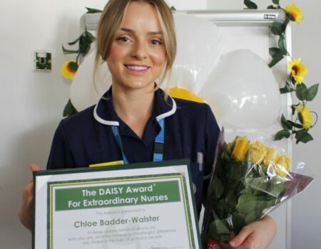 Chloe Badder-Walster with certificate