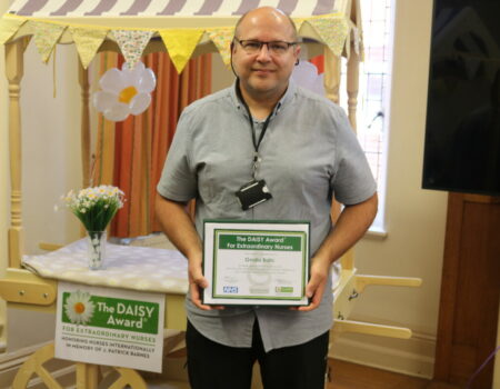 Ovidiu with his DAISY certificate