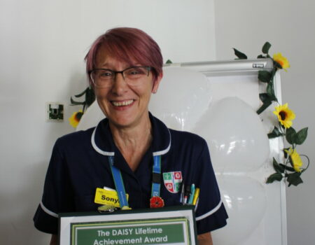 Sonya Caruana with certificate