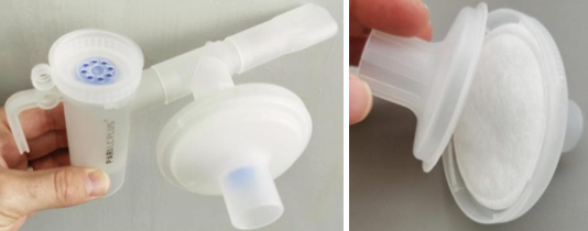 Fitting a cotton filter to a mouth piece
