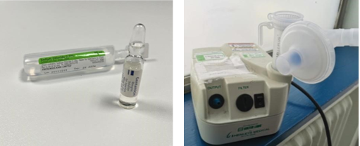 Gentamicin sodium vial and nebuliser